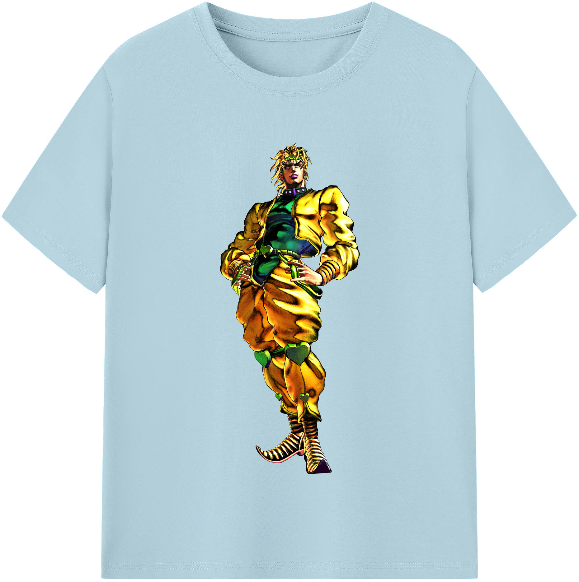 （画像用） ジョジョの奇妙な冒険 ディオ?ブランドー JoJo's Bizarre Adventure Dio Brando 綿100％半袖Tシャツ（フロントプリント）